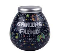 Pot of Dreams Hand Painted Gaming Funds Save And Smash Handcrafted Black Color Ceramic Money Box Piggy Bank | Perfect Decorative Gift and Saving for New Video Games & Toys
