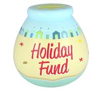 Pot of Dreams Hand Painted Holiday Fund Save And Smash Handcrafted Blue & Yellow Color Ceramic Money Box Piggy Bank | Decorative Gift and Saving for Holidays & family Vacation