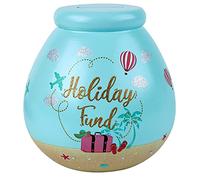 Pot of Dreams Hand Painted Holiday Fund Save And Smash Handcrafted Ceramic Money Box | Eco Freindly & Recyclable Piggy Bank With Message | Decorative Gift and Save for family Vaction & Holiday