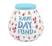 Pot of Dreams Hand Painted Rainy Day Fund Save And Smash Handcrafted Ceramic Money Box Eco Freindly & Recyclable Piggy Bank Perfect Decorative Gift and Saving for holiday & Birthdays