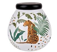 Pot of Dreams Hand Painted Safari Save & Smash Handcrafted Ceramic Money Box, Eco Freindly & Recyclable Piggy Bank, Perfect Decor for livingroom & Table Centrepiece and Save for Holiday & Birthday