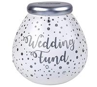 Pot of Dreams Hand Painted Wedding Fund Save And Smash Handcrafted Ceramic Money Box | Eco Freindly & Recyclable Piggy Bank | Decorative Gift and Save for Wedding & Honeymoon | One Size
