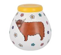 Pot Of Dreams JD Collection, Ceramic, Highland Coo, 14cm x 14cm x 14cm