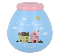 Pot Of Dreams Limited Edition of Money Boxes from Dogs & Cats to Home & Tree of Life - SMASH to open savings bank (Home Fund), 14cm x 14cm x 14cm (K92530)