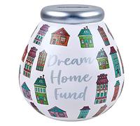 Pot of Dreams Multicolor Hand Painted Dream Home Fund Save & Smash Handcrafted Ceramic Money Box Eco Freindly & Recyclable Piggy Bank Travel Gift and Saving for Home Funds & Decor
