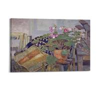 Pot of Flowers by Édouard Vuillard Wall Art Poster Prints Canvas08x12inch | Decorative Artwork for Living Room Bedroom Office Hallway Entryway Apartment Home Decor and Modern Interior Decoration Styles