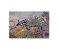 Pot of Flowers by Édouard Vuillard Wall Art Poster Prints Canvas20x30inch | Decorative Artwork for Living Room Bedroom Office Hallway Entryway Apartment Home Decor and Modern Interior Decoration Styles