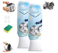 Pot & Pan Black Stain Remover, Remove Black Seaweed Mud Film for Pots, Multipurpose Pot Bottom Blacks Stain Remover, Stainless Steel, Glass and Enamel, Most Types of Cookware, for Stovetops (2a)
