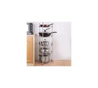 Pot Rack Pan Saucepan Stand 5 Tier Wire Shelving Unit Stand Home Multi-Functional Kitchen Pans Pots Storage Shelf Organizer Holder Standing for Home
