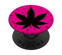 Pot Smoker Gift For Women Pop Art Fan Cute Stars Weed Lover PopSockets Swappable PopGrip