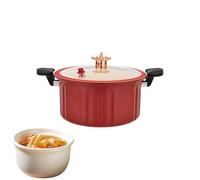 Pot with Lid | Cooking Pot Nonstick Pan with Lid | Cookware Kitchen Supplies Pressure Cooker for Stock Rice Sauce Soup Electric Induction Stove Apartment Home Camping