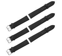 Potadak 3 x 20 mm PU Leather Watch Strap Black