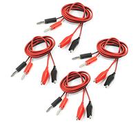 Potadak Crocodile Clip Banana Plug Multimeter Leads Black Red 1 m Pack of 8