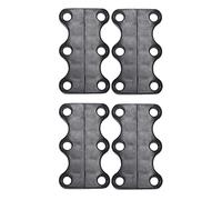 Potadak Magnetic Shoe Fastener Quick Lace Closure 2 Pairs (Black), black