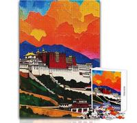 Potala Palace Painting Puzzle for Adults 1000 Pieces Focus Building Educational Activity for Festive Occasions Size 50x75cm