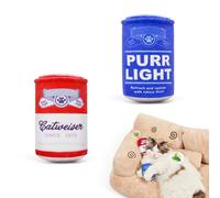 Potaroma Beer-Simulation Cat Toys 2Pcs Catnip Crinkly Sound Toy, Durable Kitten Bite Kicker Toys, Indoor Feline Exercise 4.0 Inches for All Breeds