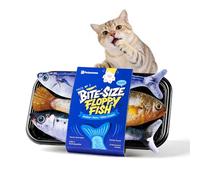 Potaroma Cat Toys Bite-Sized Flopping Fish with Catnip, Realistic Tap-Activated Moving Kitten Kicker, 3 Floppy Mode Wiggle Sardine/Saury/Yellow Croaker Interactive Motion Kitty Exercise