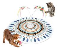 Potaroma Cat Toys Chargeable, 3in1 Hide and Seek for Kittens, Interactive Automatic Play, Fluttering Butterfly, Moving Wand Feather, Indoor Kitty Exercise 22.8 Inch Cover for All Breeds