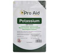Potassium 200mg Tablets by ProAid | Contributes to Normal Blood Pressure | Muscle Function and Nervous System Function | Vegan & Vegetarian | 3 Months Supply | Made in UK |120 Tablets