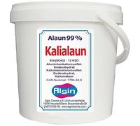 Potassium alum, 1 kg tin, aluminium potassium sulphate dodecahydrate, natural