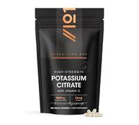 Potassium Citrate 1500mg & Vitamin C 80mg - 180 Veg Capsules - High Strength Formula Providing 500mg Pottasium 100% NRV Vitamin C - by Alpha01