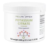 Potassium Citrate Powder 600g | 100% Pure Powder | Unflavored | Single Ingredient | Capsule-Free | Food Supplement