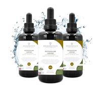 Potassium Iodide 300ml | 75mcg Iodine Per Drop (High Strength) | Premium UV Blocking Miron Violet Glass | Vegan Liquid Supplement UK Made | 12 Month Supply