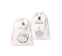Potato Bag & Onion Bag, Linen Cotton Material, Onion Storage and Potato Storage, Eco Product, by New Living, Food Storage Bag, 30 * 40cm