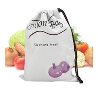 Potato Bags Storage - Drawstring Garlic Bag | Washable Reusable Nonwoven Fabric Breathable Pocket for Produce Selling Pantry Organization Gardening Refrigerator Shopping Harvest