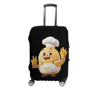 Potato Chef with French Fries Personalized Luggage Case Cover Protective Suitcase Covers Washable Bag Protector for Travel S