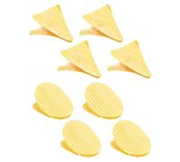 Potato Chip Bag Clips for Food Storage,8 PCS Strong Grip Snack & Bread Sealing Clips Cute Ripple Design Multi-Purpose ABS Plastic Food Bag Clips (4 Round & 4 Triangular)