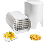 Potato Chipper Chip Cutter, 2 in 1 Cutter for Potato and Vegetables, Stainless Steel Blade with PP Handle, Compact Design for Home Kitchen Use, Easy to Clean and Store