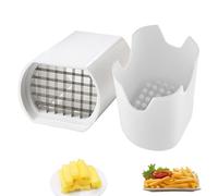 Potato Chipper Chip Cutter Stainless Steel French Fry Cutter Fast Cutting Potato Slicer Multipurpose Potato Cutter Hand Chips Cutter for Home Kitchen Fries Cutter for Vegetables and Fruits