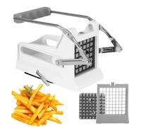 Potato Chipper Cutter, Potato Chopper Stainless Steel French Fry Cutter, Onion Cucumber Food Chopper Vegetable Cutter Kitchen Tools Gadgets with 2 Dicing Blades