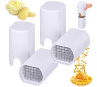 Potato Chipper, French Fry Vegetable Cutter, One Step for Perfect Fries and Potato Chips, Natural French Fry Cutter, Carrot/Cucumbers Chipper, Home Kitchen Tools for Vegetable and Fruit Slicing (2Pcs)