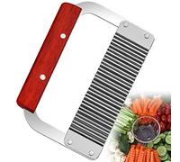 Potato Chippers Crinkle Cutter Knife Stainless Steel Wavy Blade Chips Cutter Salad Chopping Vegetable Chopper Crinkle Cutting Tool