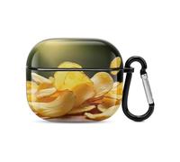 Potato Chips Bluetooth Earbuds Case Cover Full Body Shockproof Protection Hard Case Support Wireless Charging with Keychain Personalized Gift for AirPods 3