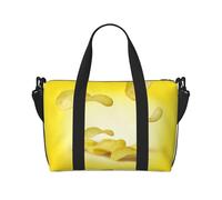 Potato Chips Duffel Bags for Traveling - Lightweight Personal Item Travel Bags for Women, Gym Bags for Men, Black, One Size