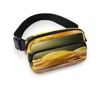 Potato Chips Fanny Pack Belt Bag with Adjustable Strap Fashion Waist Bag for Outdoor Sports Hiking, white, 20x13cm, Full Printed Waist Bag