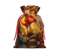 Potato Chips Print Reusable Gift Bags,Drawstring Gift Bags For Jewelry And Gifts,For Festive Occasions