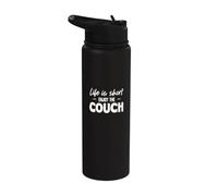 Potato Couch Lazy Person Funny Life is Short Enjoy the Couch Stainless Steel Insulated Water Bottle