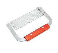 Potato Crinkle Chip Cutter, Stainless Steel Wavy Chopper Kitchen Cutting Tool for Vegatable Carrot