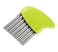 Potato Crinkle Cutter, Stainless Steel Crinkle Cutting Tool (Green)