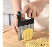Potato Crinkle Cutter, Stainless Steel Potato Chipper Suitable for Fruits and Vegetables