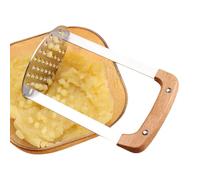 Potato Hand Masher - Stainless Steel Kitchen Crusher, Bean Potato Masher | Masher with Wooden Handle for Potatoes, Avocados, Puree Maker, Cooking, Home