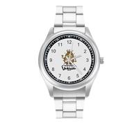 Potato King Cute Men's Casual Watch with Stainless Steel Strap Alloy Quartz Wrist Watches