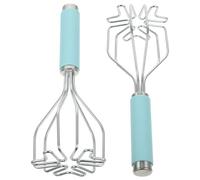 Potato Masher 2pcs with Silicone Grip Stainless Steel for Vegetables