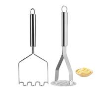 Potato Masher - Homiladi 2PCS Stainless Steel Premium Mince Masher & Ricer Set | Mashed Potato Maker | Kitchen Utensil Gadget for Smooth Puree, Vegetables & Baby Food, Easy to Clean