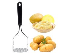 Potato Masher Potato Ricers Non-Stick Food Masher with Non-Slip Plastic Handle Great for Making Smooth Mashed Potato Heavy Duty Stainless Steel Pack of 2