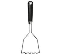 Potato Masher, Stainless Steel, Black, Product Size: Length: 30 cm, Materials: Ring/Bolster: Zinc, Matt Chrome-Plated, Handle: Synthetic Rubber, Wire: Stainless Steel